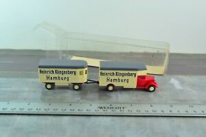 Wiking 84526 Old Timer Mercedes L2500 Moving Truck w/ Trailer 1:87 Scale