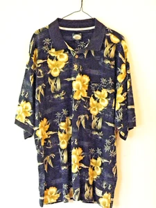 Tommy Bahama 100% Baumwolle Herren Gr. XL Hawaii Blumenmuster Poloshirt Vintage b - Bild 1 von 6