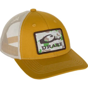 Drake Waterfowl Old School Camo Patch 2.0 Mesh Back Cap - Picture 1 of 10