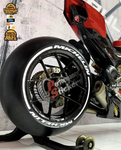 Tyre Lettering For Michelin Tyre Decal Sticker MOTORCYCLE SET 12mm -Fast Ship-- - Picture 1 of 2