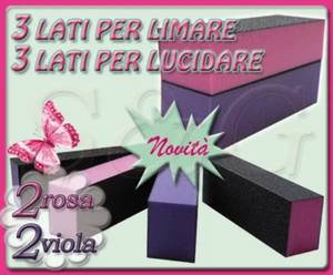 4 BUFFER BUFFERS COLORATI 2 lati LUCIDANTI RICOSTRUZIONE UNGHIE NAIL ART GEL UV - Imagen 1 de 1