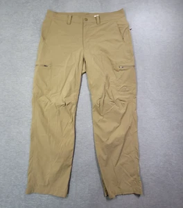 LL Bean Pants Mens 35x30 Beige Slim Straight Stretch Cargo Hiking Outdoor - Picture 1 of 10