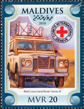 International Red Cross LAND ROVER Series III Car Vehicle Stamp (2018 Maldives)