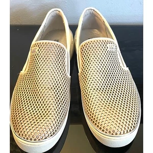 Michael Kors Kyle Slip On Sneaker Metallic Mk Signature Silver White Size 7.5 - Picture 1 of 12