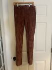 Etcetera Brown Flocked Pants Size 2 Slightly Tapered Leg