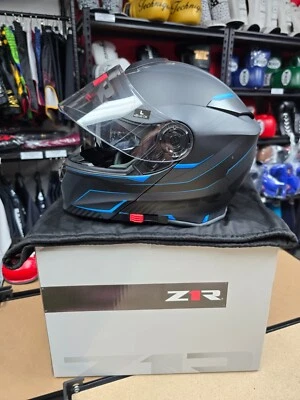 CAPACETE DE MOTOCICLETA Z1R SOLARIS CASQUE SCYTHE Preto Azul - Tamanho G - Imagem 1 de 4