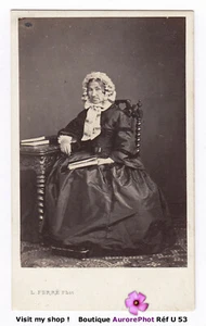 CDV FERRÉ au MANS : Mme LOUIS LE BÊLE EN POSE VERS 1865, FAMILLE LE BÊLE -U53 - Picture 1 of 1