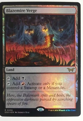 Blazemire Verge  - FOIL - Duskmourn 0256 | MTG Magic | RARE DUAL LAND | NEW  - Image 1 of 2