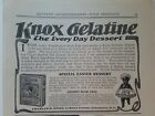 1909 Knox sparkling gelatin Cal box black Americana boy every day desert ad
