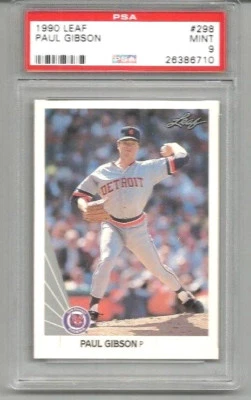 1990 Leaf Paul Gibson PSA 9 - Image 1 of 2