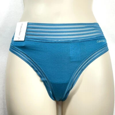 NWT Calvin Klein Women's M Striped-Waist Thong QD3670 - Image 1 of 4