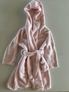 Pottery Barn Kids Girl Size 4-6 Pink Fleece Plush Robe - Picture 1 of 3