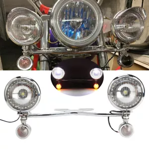 Passing Spot Fog Turn Signal Light Bar For Yamaha Virago 1100 750 700 250 125 - Picture 1 of 12