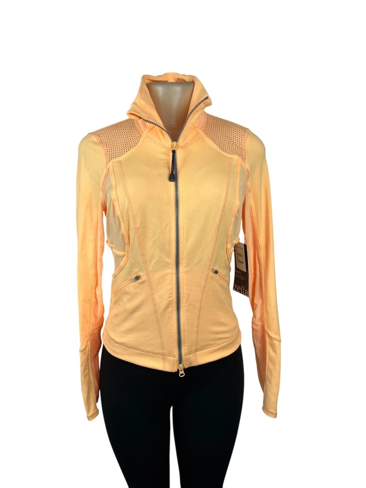 Zella Womens Slim Fit Coral Kiss Zip Up Long Sleeve Jacket Sz S - New - Image 1 of 4