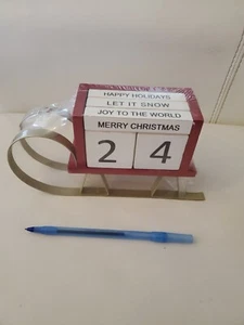 CHRISTMAS 🎄 MISTLETOE TABLE TOP COUNTDOWN SLEIGH - Picture 1 of 3