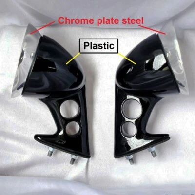 PARA FIAT 125 LADA 128 FIAT131 132 GUARDABARROS ESPEJO NEGRO CROMO PERSONALIZADO Foto 1 de 4