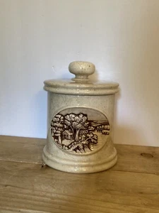 Vintage Hersheys Style Farm Scene 80’s Cookie Jar Canister Signed Herbst Autumn - Bild 1 von 7
