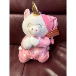 NEW Praying Unicorn Recite Bedtime Prayer Rainbows Pink Girl Plush Doll Toy - Picture 1 of 2
