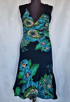 AUTHENTIC DESIGUAL FLORAL ART EMBROIDERY LOGO WOMENS DRESS-SIZE:US 6/EU 34/S - Image 1 of 4