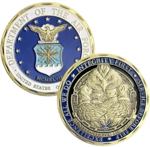 USAF Core Values Air Force Military Challenge Coin (SHIPS FROM USA) - Picture 1 of 3