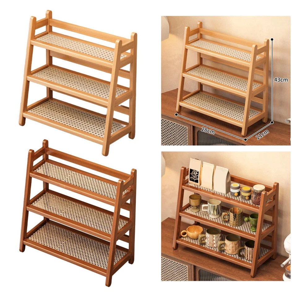 Coffee Syrup Stand Holder Mug Holder Bamboo Cup Display Seasoning Stand Spice - Image 1 of 1