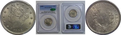 1908 5C Liberty Nickel PCGS MS-66 CAC - Image 1 of 3