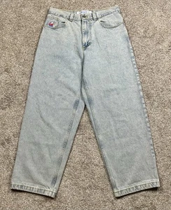 Polar Big Boy Light Wash Blue Men’s Size Medium 34x30 Baggy Skate Jeans Y2K - Picture 1 of 11