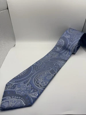 Corbata de cachemira azul y plateada DKNY Foto 1 de 4