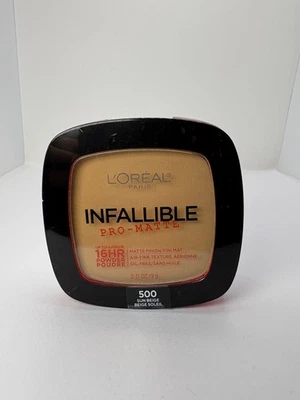 Loreal Infallible Pro Matte Lasting Finish Powder #500 Sun Beige - NEW SEALED - Image 1 of 3