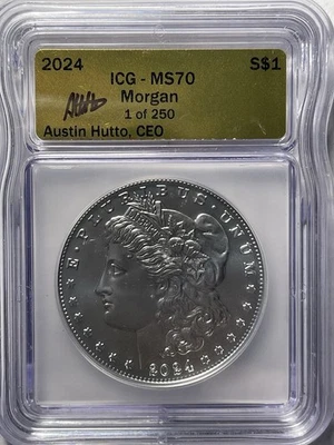 2024 ICG Gold Label MS 70 Morgan Silver Dollar - Image 1 of 4