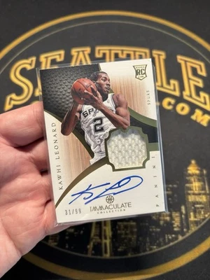 kawhi leonard 2012-13 Immaculate Collection 122 RC Patch Auto /99 True RPA Spurs - Image 1 of 3