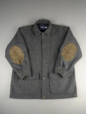 VTG Pendleton Wool Hunting Field Coat Mens Large gray Thinsulate Lined USA  - Image 1 of 4