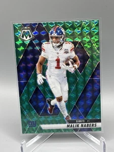2025 Mosaik grün Mosaik Prizm #100 Malik Nabers Giants 2nd Year - Bild 1 von 2