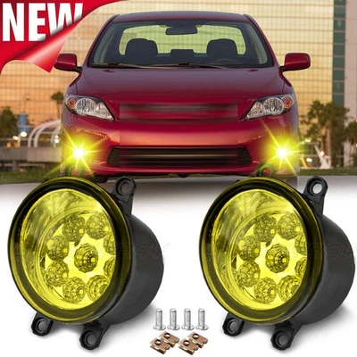 Par de faros antiniebla LED amarillos para parachoques para Toyota Corolla 2009-2013 Foto 1 de 4