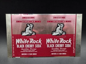 Vintage White Rock Black Cherry Unrolled Sheet Soda Pop 12oz Flat Rare Steel - Picture 1 of 6