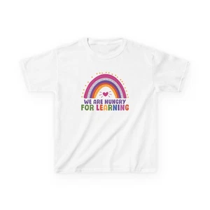 Hungry for Learning Kids Tee, Children's Educational Shirt, Back to School Gift, - Picture 1 of 20