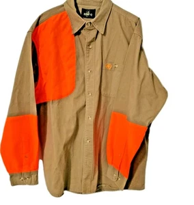 RedHead Hunting Shooting Shirt XL Brown Blaze Orange Cotton Outdoor Long Sleeve - Picture 1 of 8