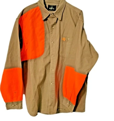 RedHead Hunting Shooting Shirt XL Brown Blaze Orange Cotton Outdoor Long Sleeve - Image 1 of 4