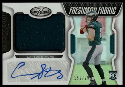 2022 Panini Certified #204 Carson Strong #/299 Rookie Auto SN,RC,MEM,AU - Image 1 of 2