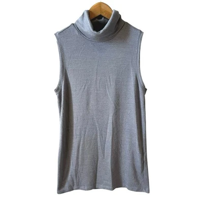 Banana Republic Women's Turtleneck Sleeveless Sweater Tank Top Gray Size Small - Image 1 of 4