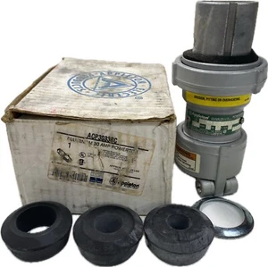 APPLETON ACP3033BC 30Amp 3Wire 3Pole 600VAC Style 1 NEMA 4X Powertite Plug - Picture 1 of 14