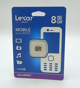 Lexar Mobile Micro SDHC 8 GB Class 10 NEW - Picture 1 of 2