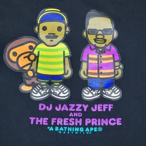BAPE SS Black Unisex Tee "DJ Jazzy Jeff And The Fresh Prince" - Size XL - Picture 1 of 10