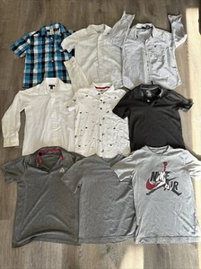 Boys Shirt Lot Size 10/12 (9 pieces) Dress Shirts T-Shirts - Picture 1 of 5