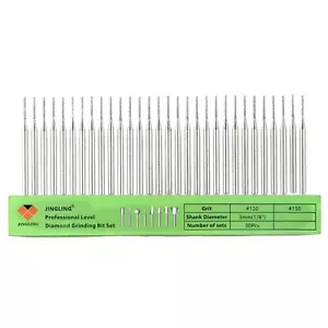 30 pz punte da trapano diamantate 1 mm per gioielli Dremel strumenti lapidari per vetro roccioso - Foto 1 di 24