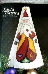 Cross Stitch Pattern SANTA WIZARD Tree Topper Ornament Designer Carla Acosta - Bild 1 von 7