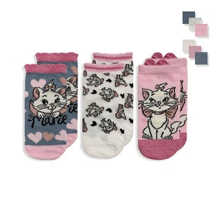 Calzini Disney baby Marie set 3 paia per neonato in cotone Calze Bimba 5683 - Picture 1 of 3