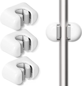 BEZOX Broom Holder, 3 PCS Wall Mount Mop Organizer Gripper, Self-Adhesive Cleani - Picture 1 of 12