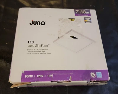 Juno Slimform Led 7英寸 13瓦4000k表面安装筒灯4000K 1000流明 — 第 1/4 张图片