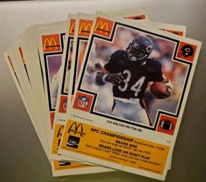 1985 McDonald's Chicago Bears Orange SET COMPLETO 32 Steve McMichael Walter Payton - Foto 1 di 17